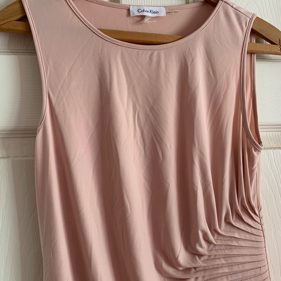 Calvin Klein Light Pink Peach Sleeveless Blouse size Small - Picture 8 of 15